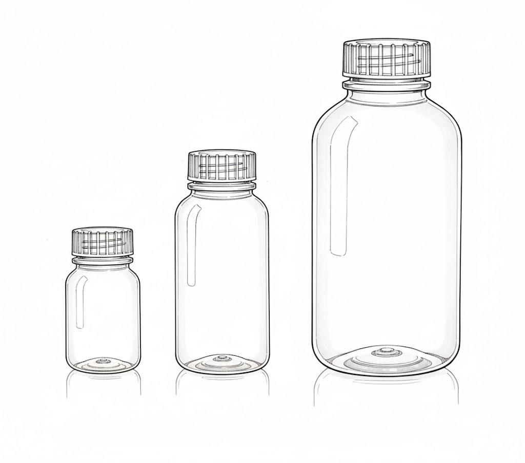 Bottiglie Cilindriche Collo Stretto LDPE