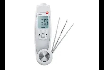 Termometro infrarossi testo 104-IR pieghevole impermeabile IP65 con sonda penetrazione