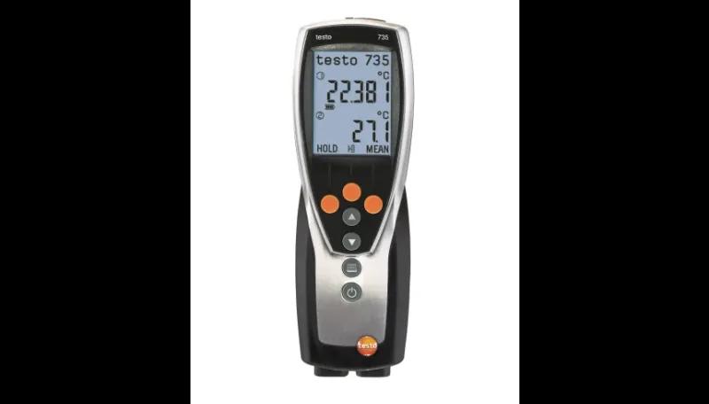 Termometro 3 canali testo 735-1 Pt100 termocoppia K T J S multicanale metrologia industriale